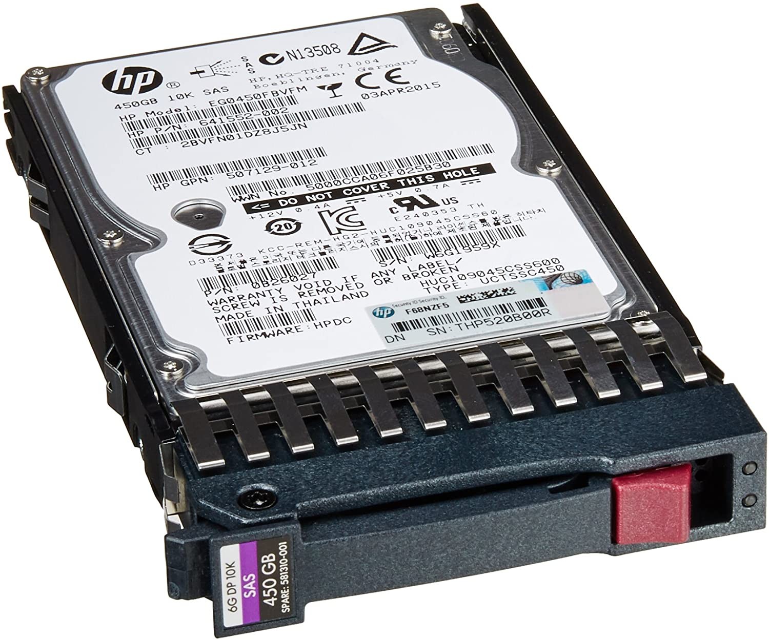 HP 450GB 6G SAS 10K 2.5IN DP ENT HDD 581284-B21-S