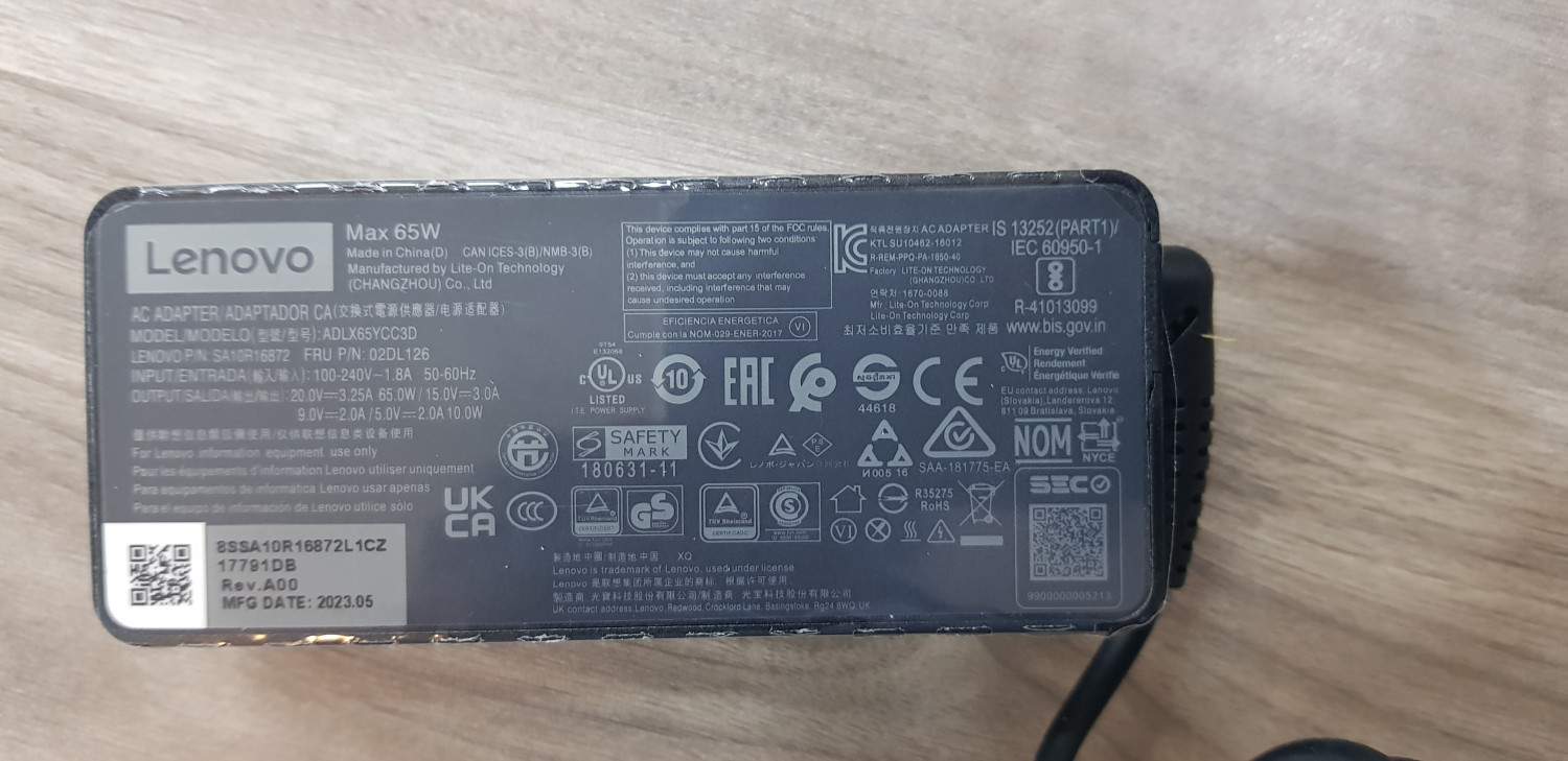 lenovo 65w type c