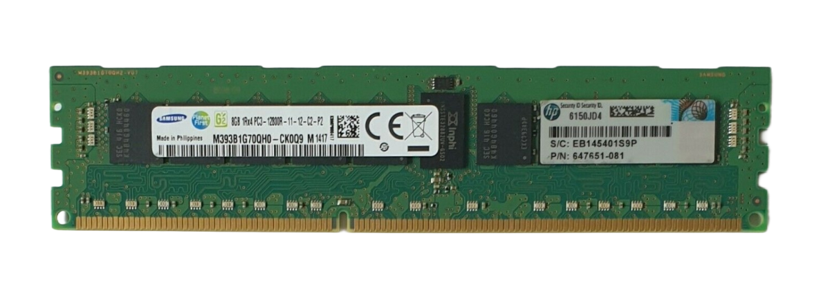 HP 8GB 1Rx4 12800R M393B1G70BH0-CK0Q8 647651-081