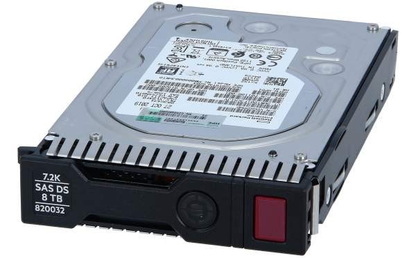 HPE 8TB 12G SAS 7.2K rpm LFF (3.5in) 512e SC Midline 819201-B21-R