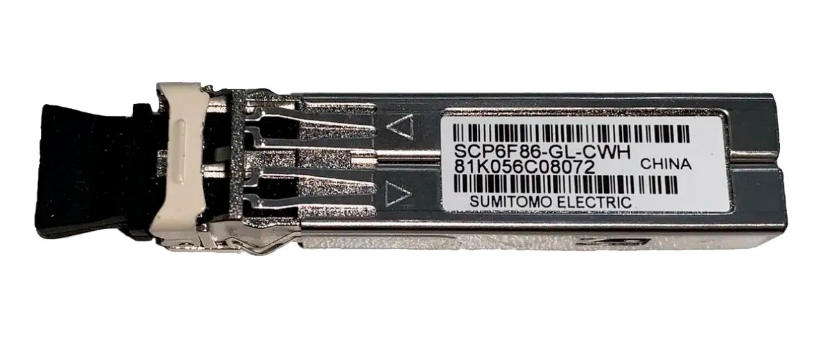 Sumitomo SCP6F86-GL-CWH SFP Electric 1.25G 850nm 500M Fiber Optic Transceiver Module.