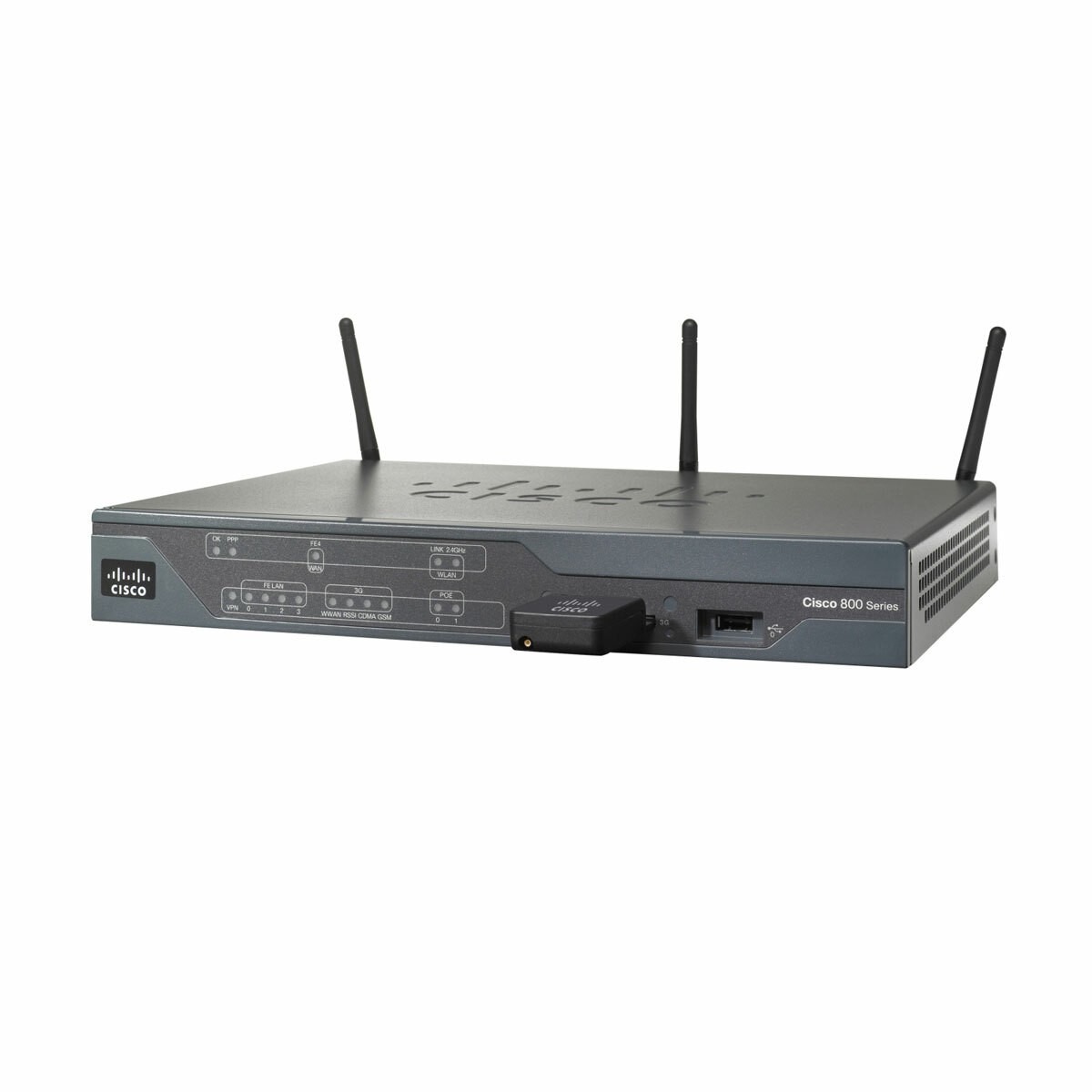 Secure FE Router (non-US) 4G LTE / HSPA+ w/ SMS/GPS  C881G-4G-GA-K9