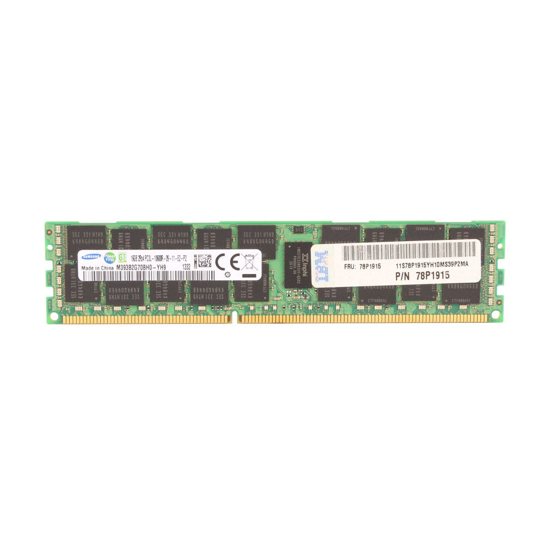 IBM 16GB (1x16GB) PC3L-10600R 2Rx4 Server Memory 78P1915