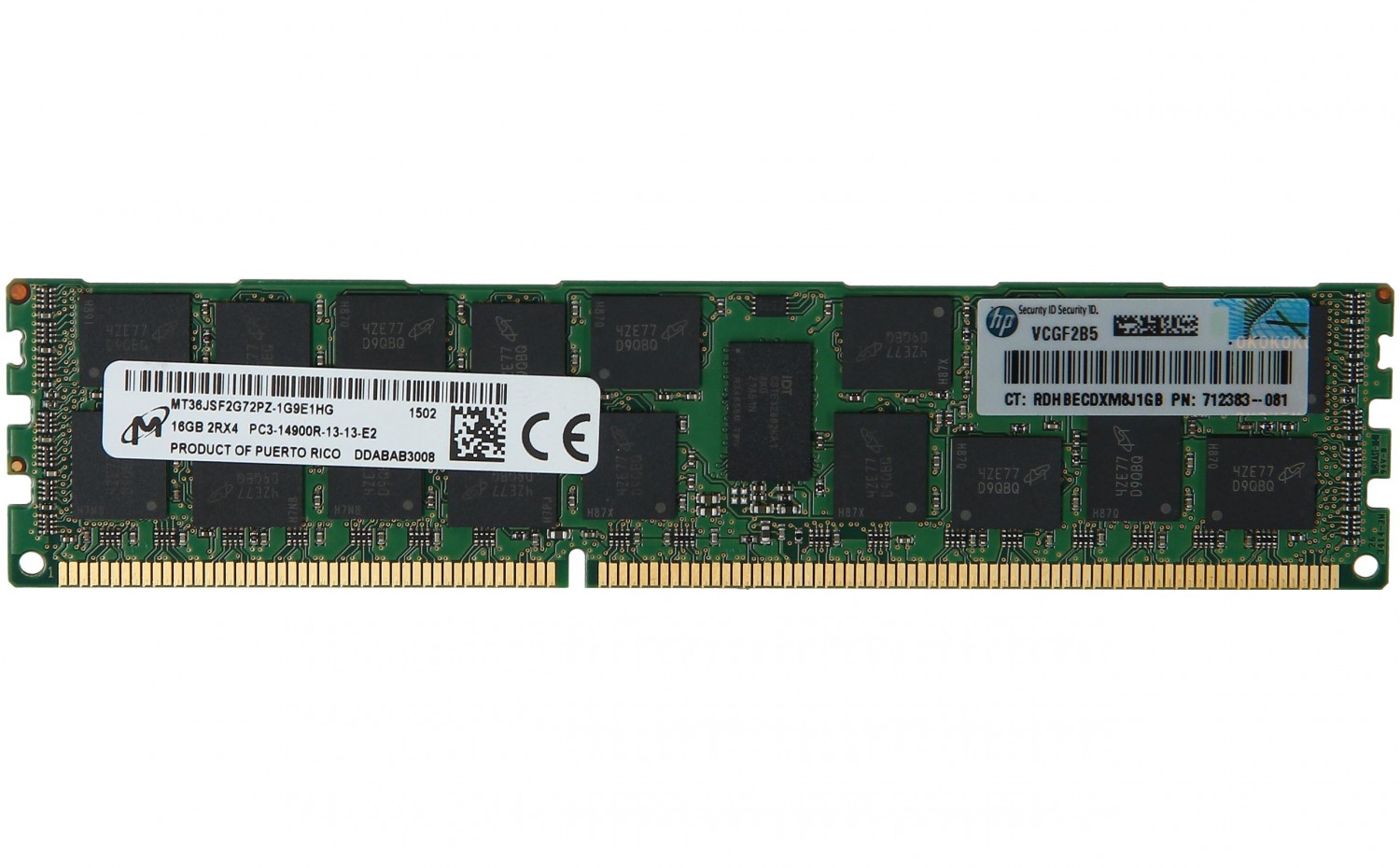 HP 16GB 2Rx4 PC3-14900R-13 Kit