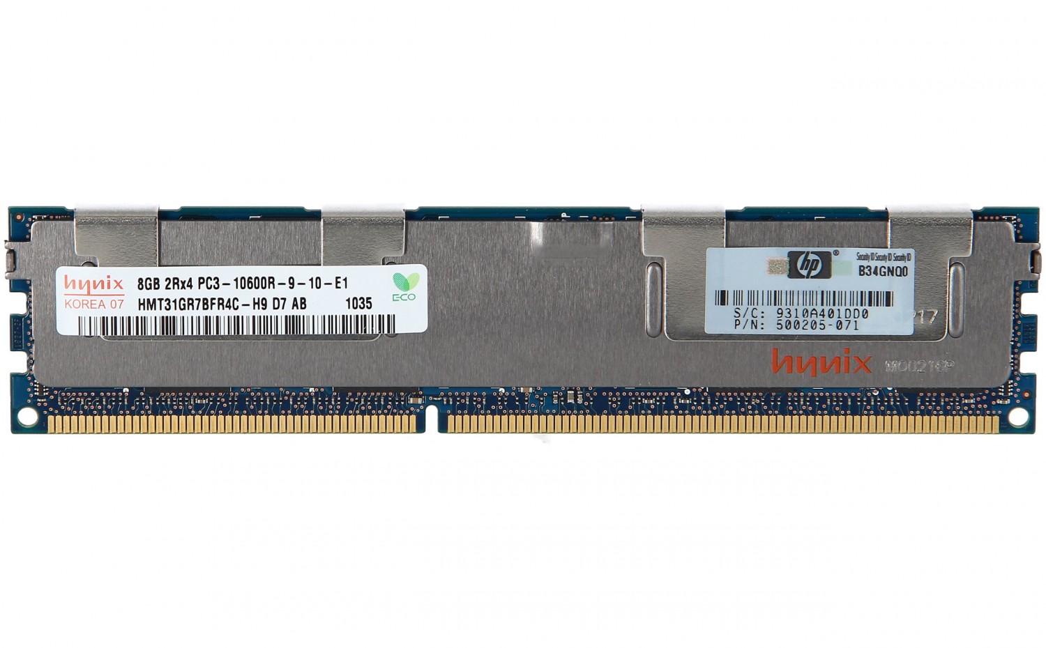 HP 8GB 2RX4 PC3-10600R-9 KIT