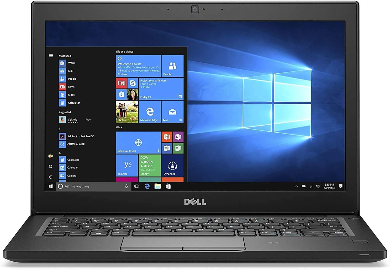 Dell Latitude 7280 Intel Core i7-6600U X2 2.6GHz 8GB 256GB SSD 12.5', Black